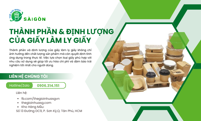 Tìm Hiểu Thành Phần Và Định Lượng Của Giấy Làm Ly Giấy - Thố Giấy